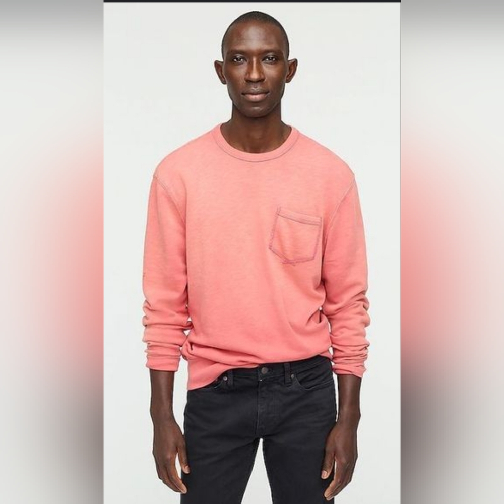 EUC J Crew Men's Lightweight Sun Faded French Terry Sweatshirt Size Large